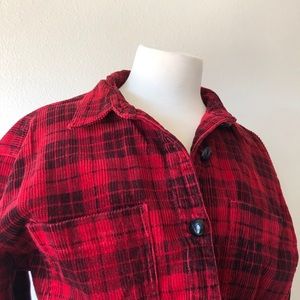 Corduroy 90s plaid dress